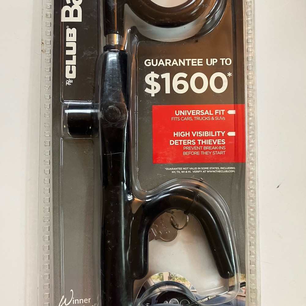 The Club 1234 Basic Steering Wheel Lock High Security Black Anti Theft Device