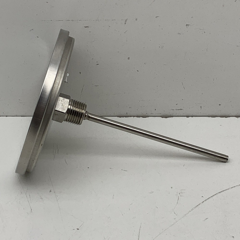 Ashcroft Temperature Gauge 0–50°C Thermometer Threaded Insert, 6" Stem, 5" Face