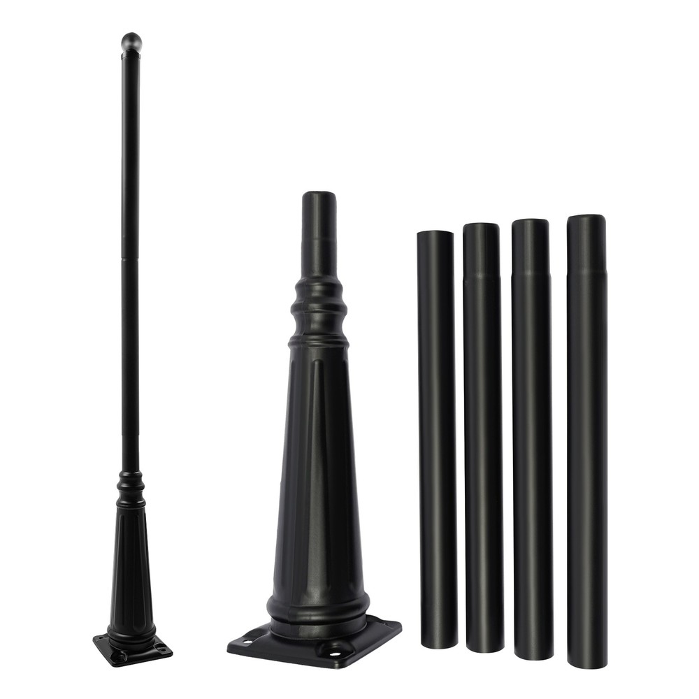 3.8 Meters Outdoor Split-type Light Post With Sturdy Ground Cage For Sidewalks