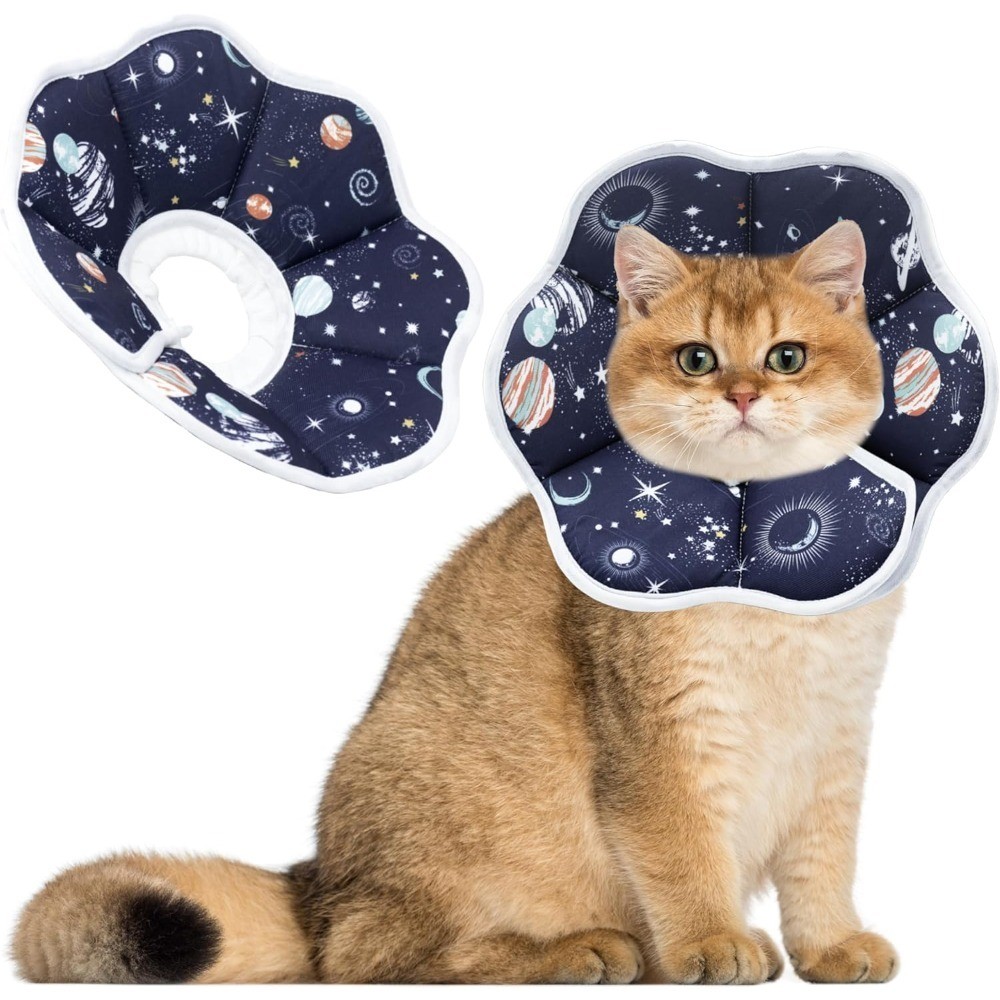 Soft Adjustable Cat Cone Collar Comfortable Recovery E Collar for Cats After