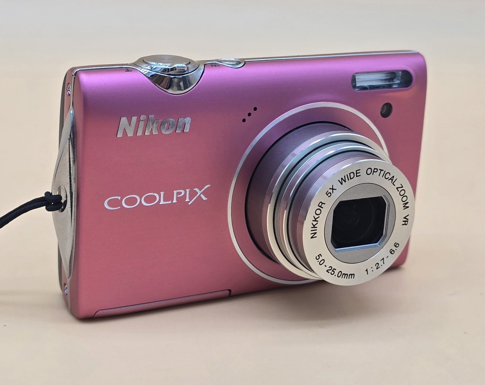Nikon COOLPIX S5100 Pink Compact Digital Camera Tested Working.