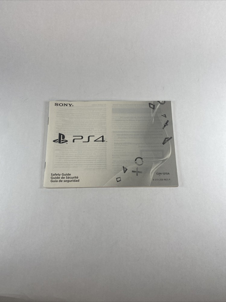 PlayStation 4 Safety Guide Sony *GOOD CONDITION*