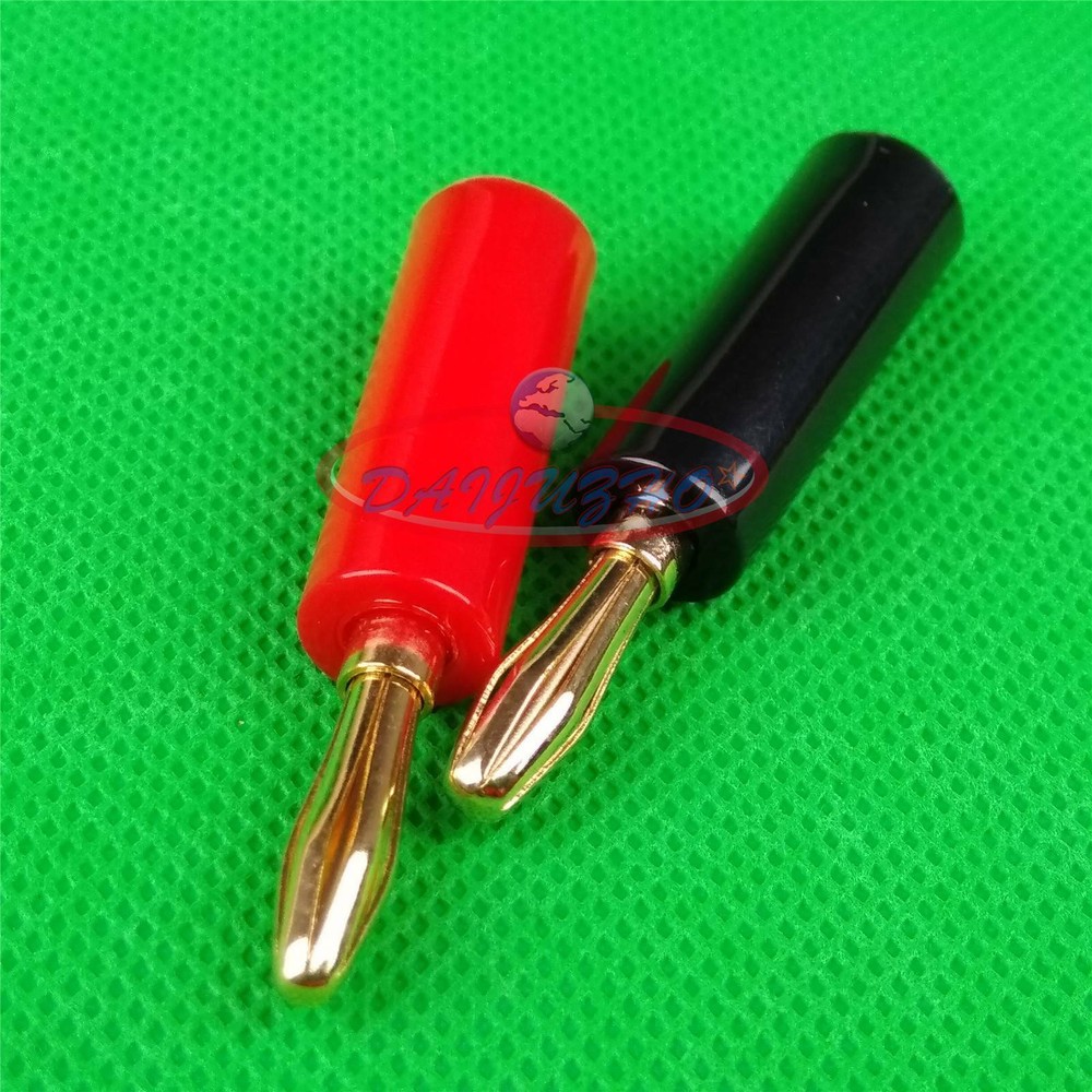 2PCS Banana Plug Connector For Amplifier Speaker Audio Cable/Binding Post