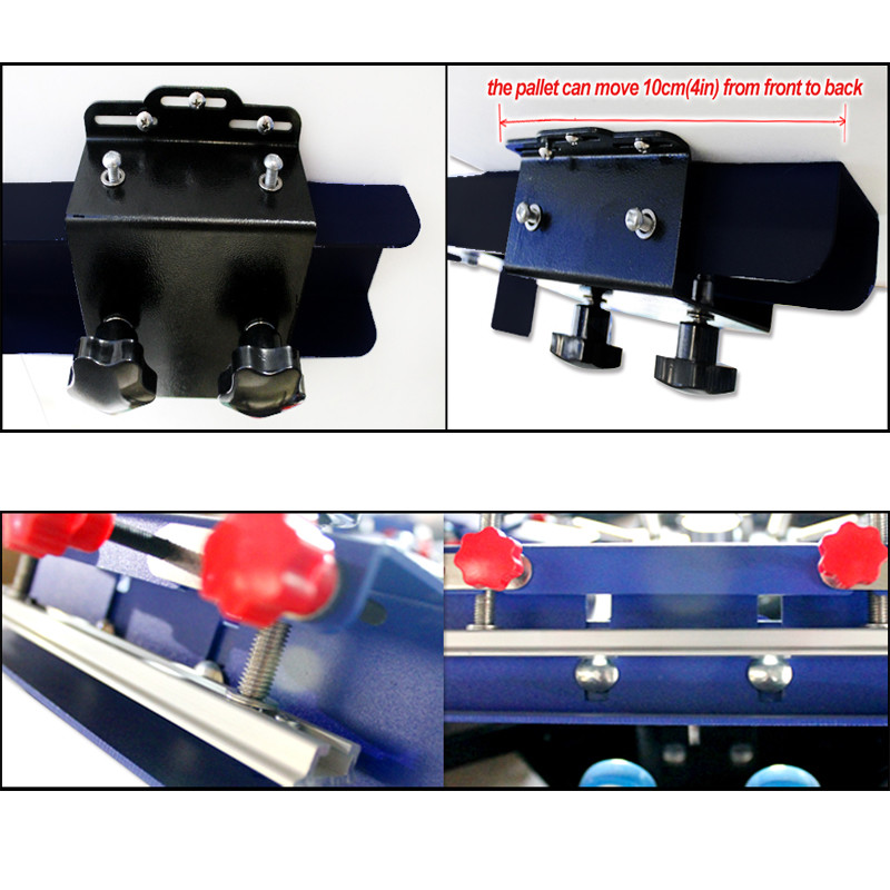 6 Color Screen printing kit Shirt Press Printer & 6 pcs Screen Frame / Squeegee