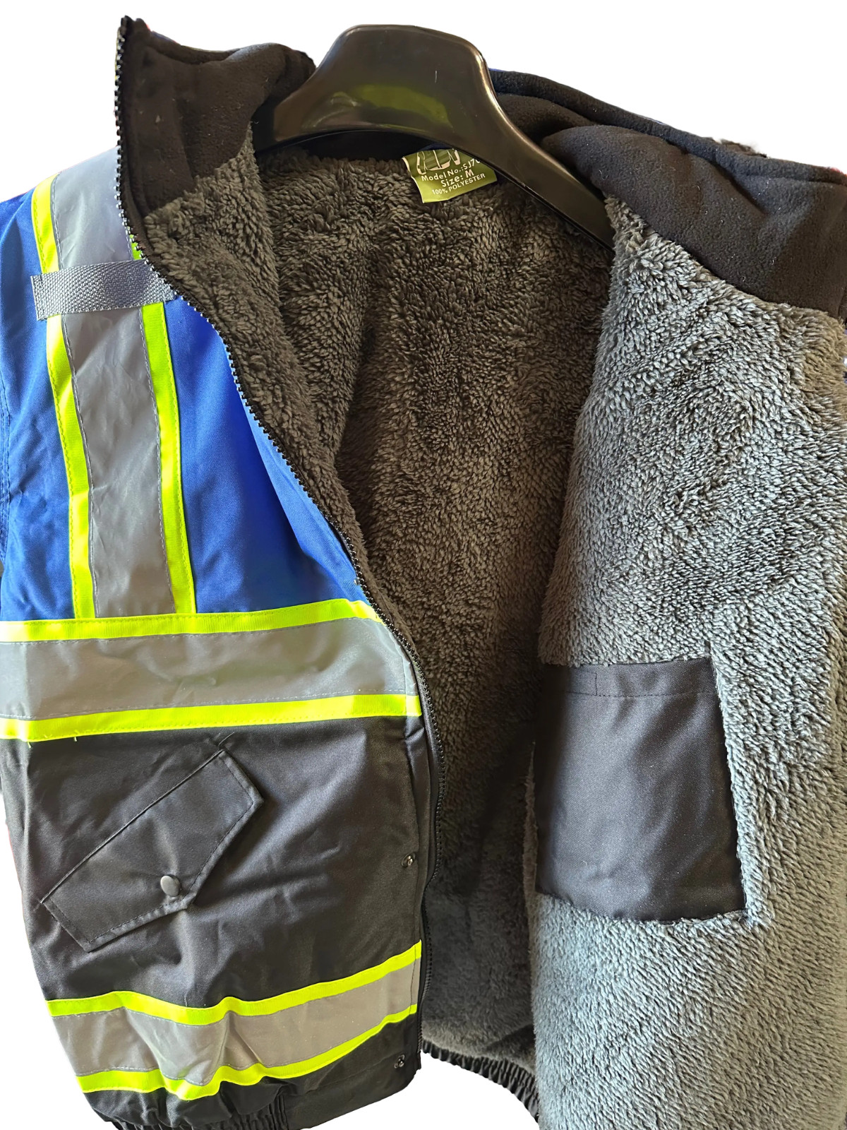 Class 3 Blue High Visibility Waterproof Bomber Jacket