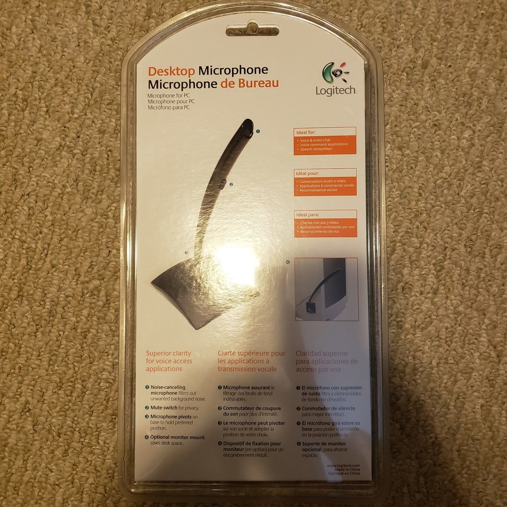 Logitech 980240-0403 Desktop Microphone, new & sealed
