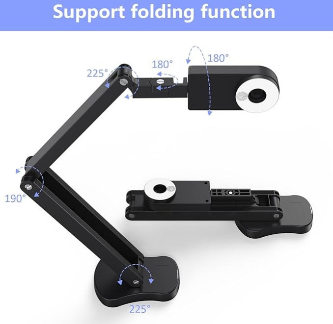 THUSTAR 8MP Document Camera & Webcam 4K with Dual Microphones, USB Visualise/g