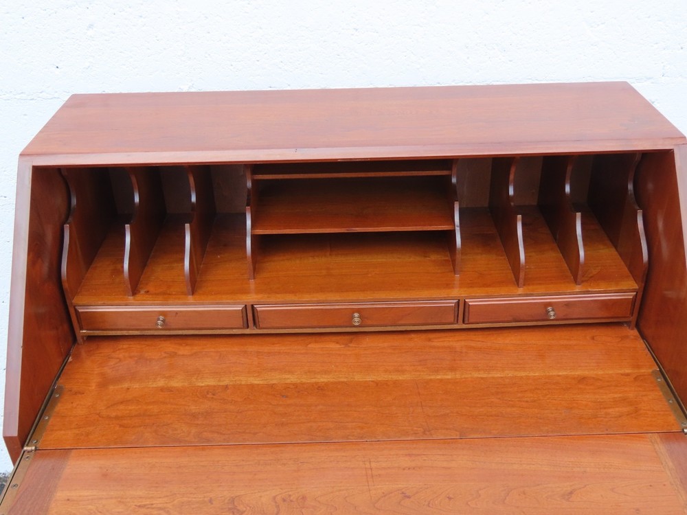 Maddox 1940s Solid Cherry Large Secretary Desk 6393