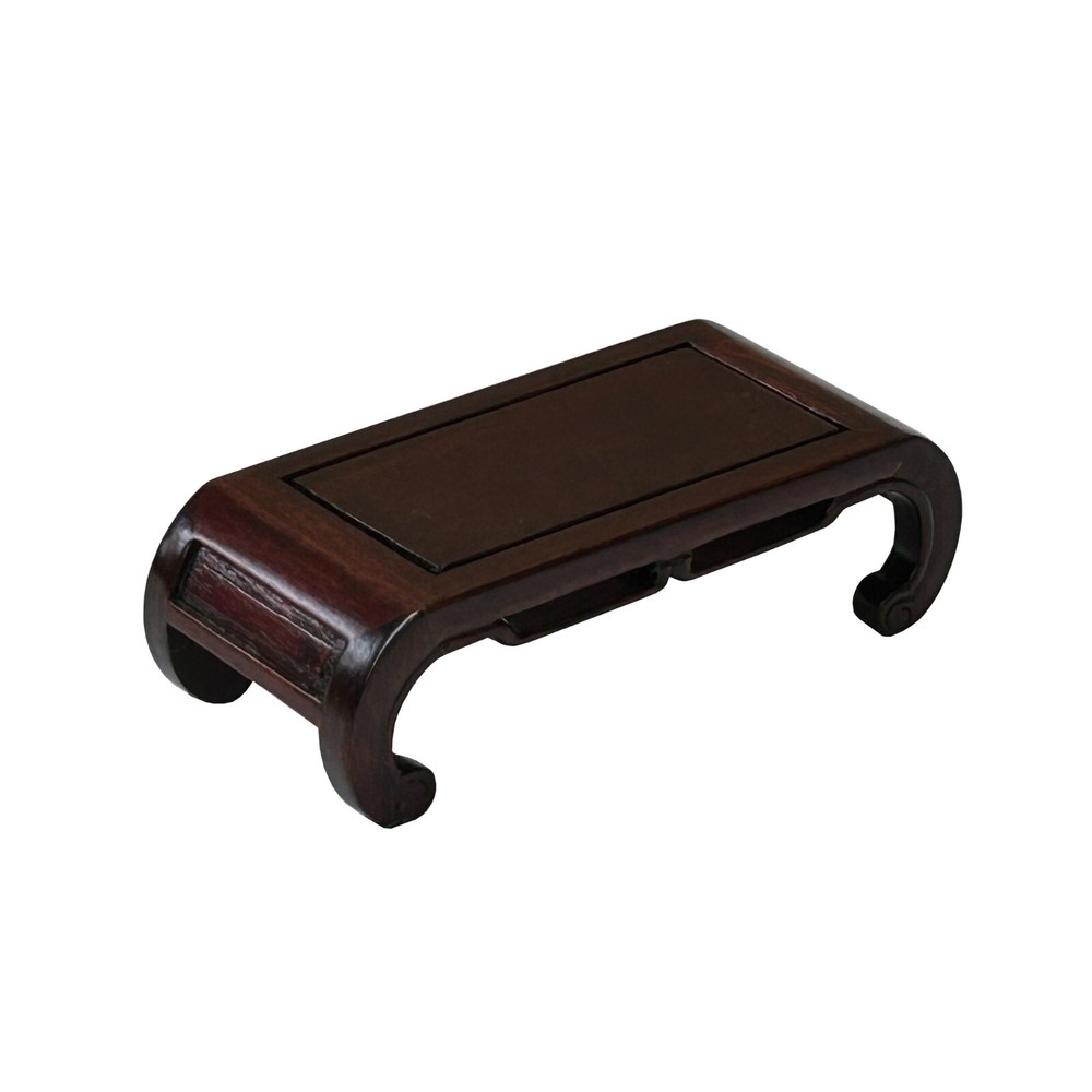 5.5" Reddish Brown Scroll Leg Rectangular Wood Display Stand Easel ws4235