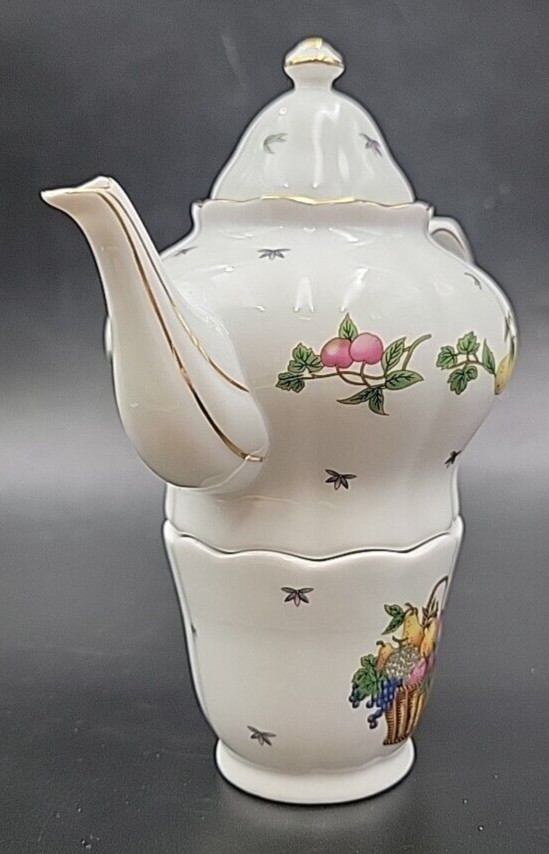 Fruit Basket Porcelain Tea For One Set - EUC