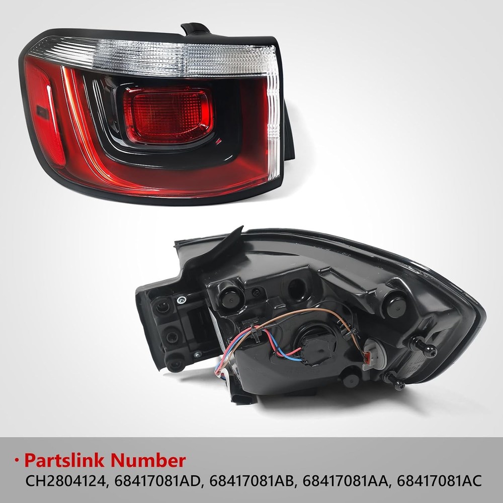Jeep Compass Tail Light 2021-2024 Left Outer Halogen Driver Side
