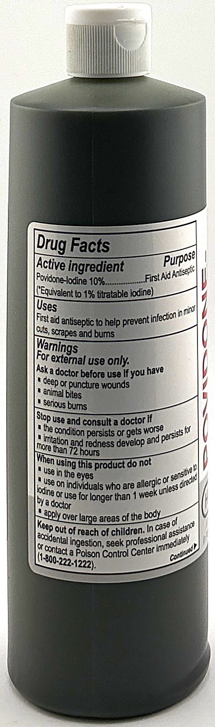 Humco Povidone Iodine 10% Topical Solution Antiseptic For Minor Cuts 16 Fl Oz