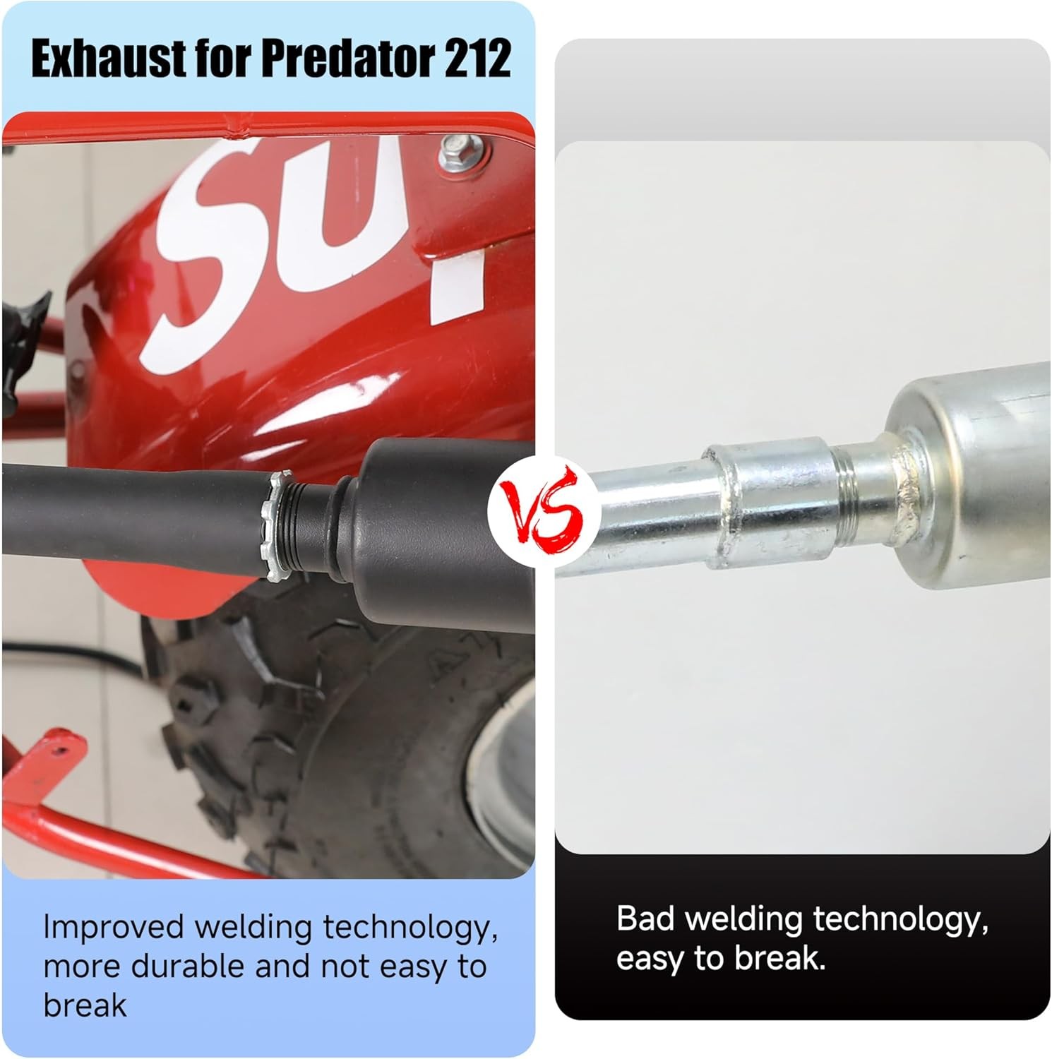 Black VM22 Carburetor Exhaust Muffler Kit For Predator 212cc CT200U Mini Bike