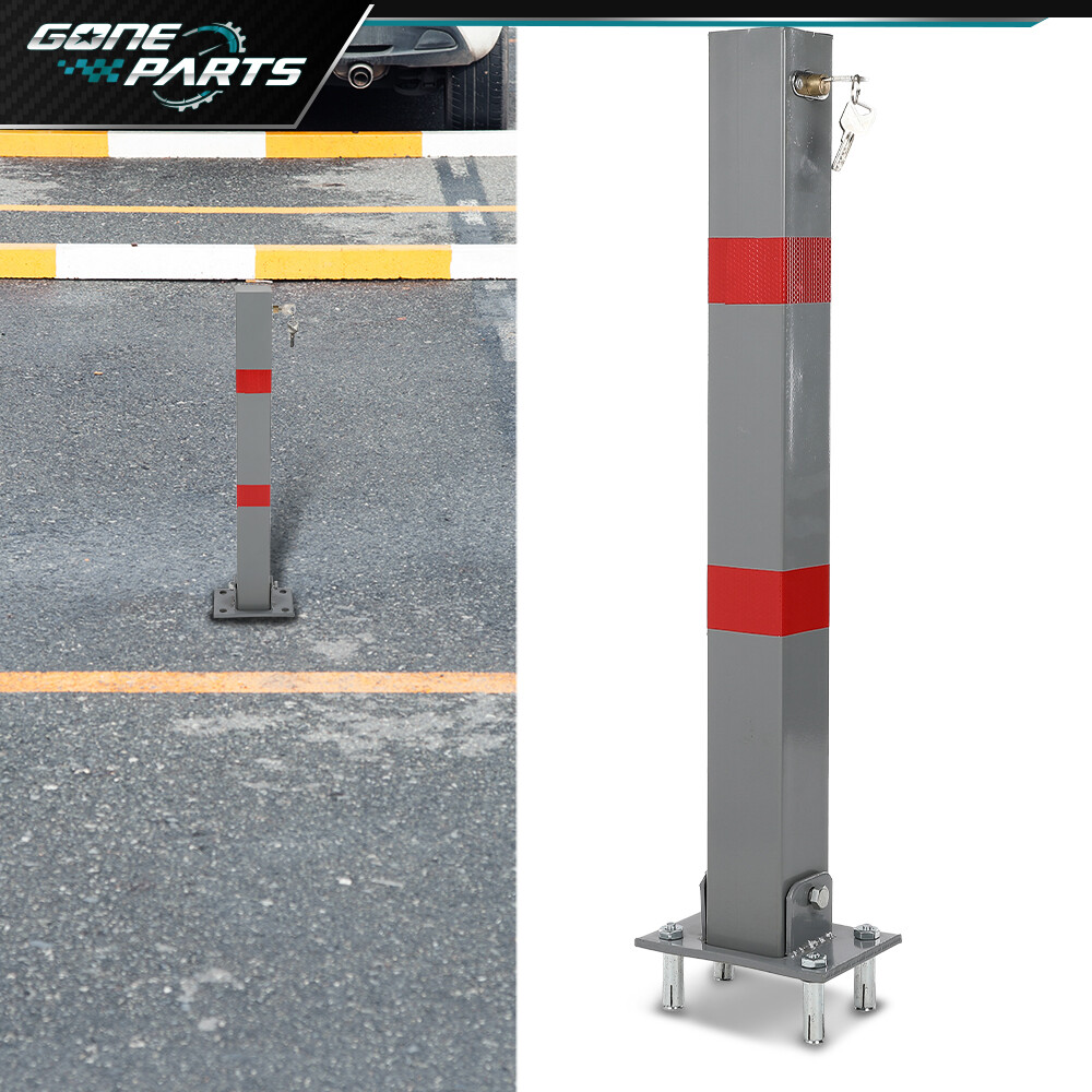 Square Heavy Duty Foldable Bolt Down Security Parking Post Bollard Driveway