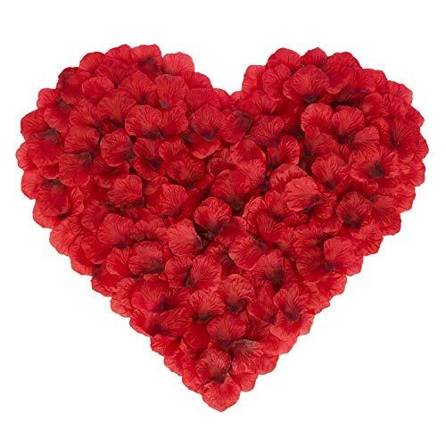 3000PCS Petalos De Rosa Rojo PÃ©talos de seda de flores artificiales Rojo oscuro