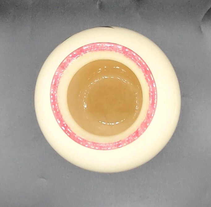 Vtg Cherry Design Sponge Rim Vase