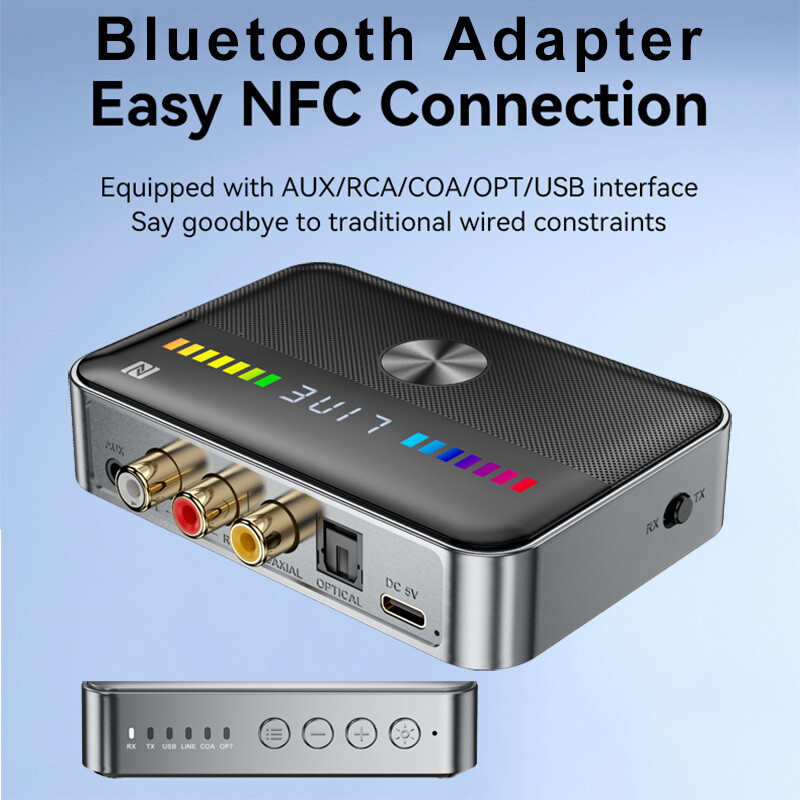 Bluetooth Transmitter Receiver Long Range For TV Home Car Stereo Audio Adapter