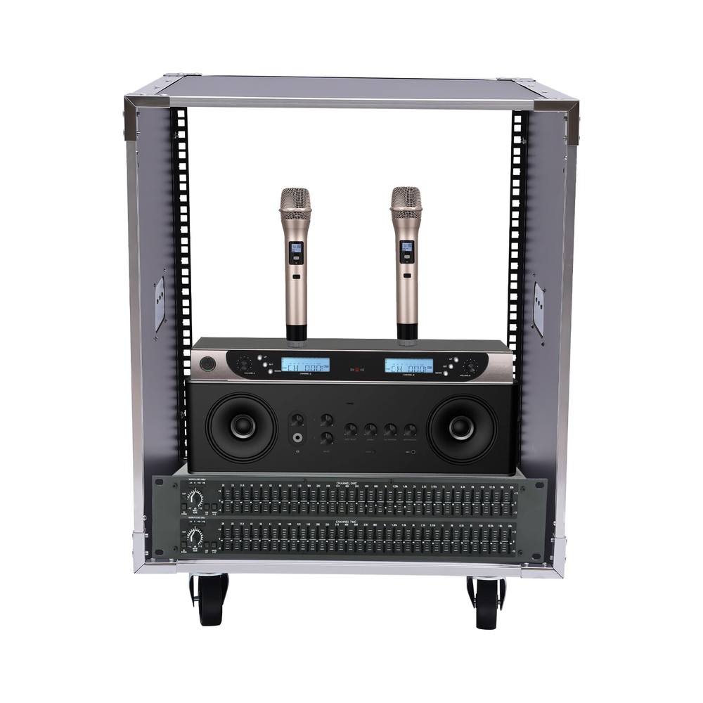 12U Portable Rolling Network Rack IT Network Server Cabinet Built-in Handles