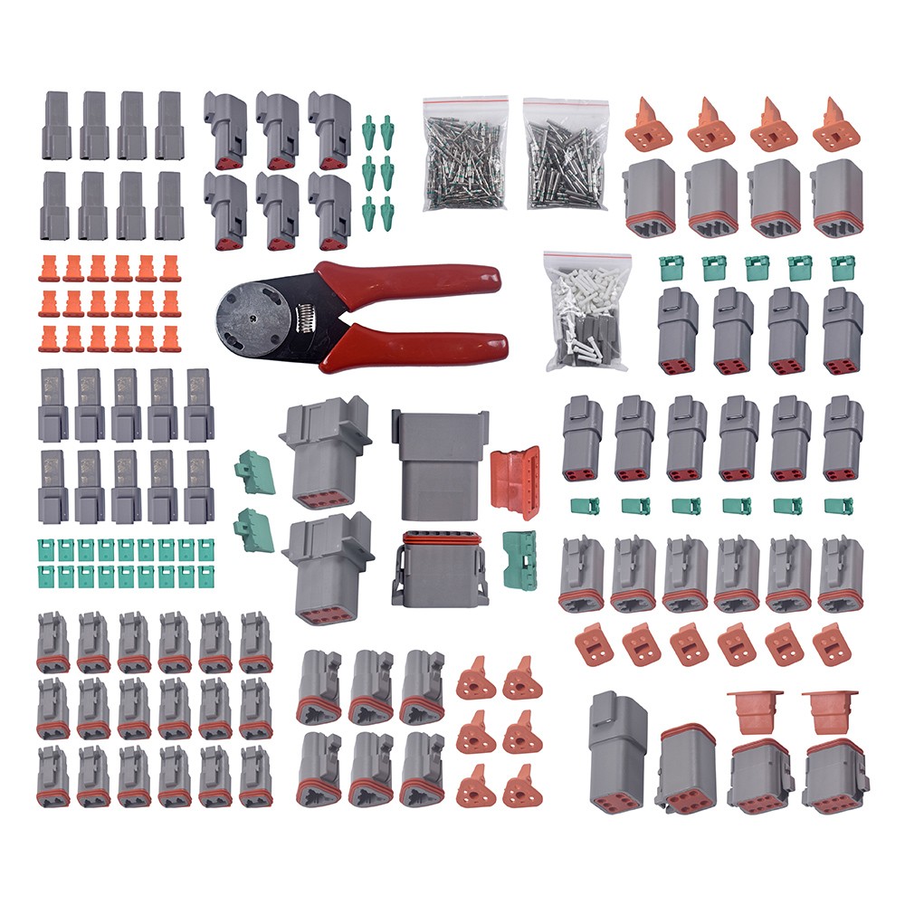 US Deutsch DT Connector Plug Kit 1750PCS With Crimp Tool Automotive #DT-KIT3-TR