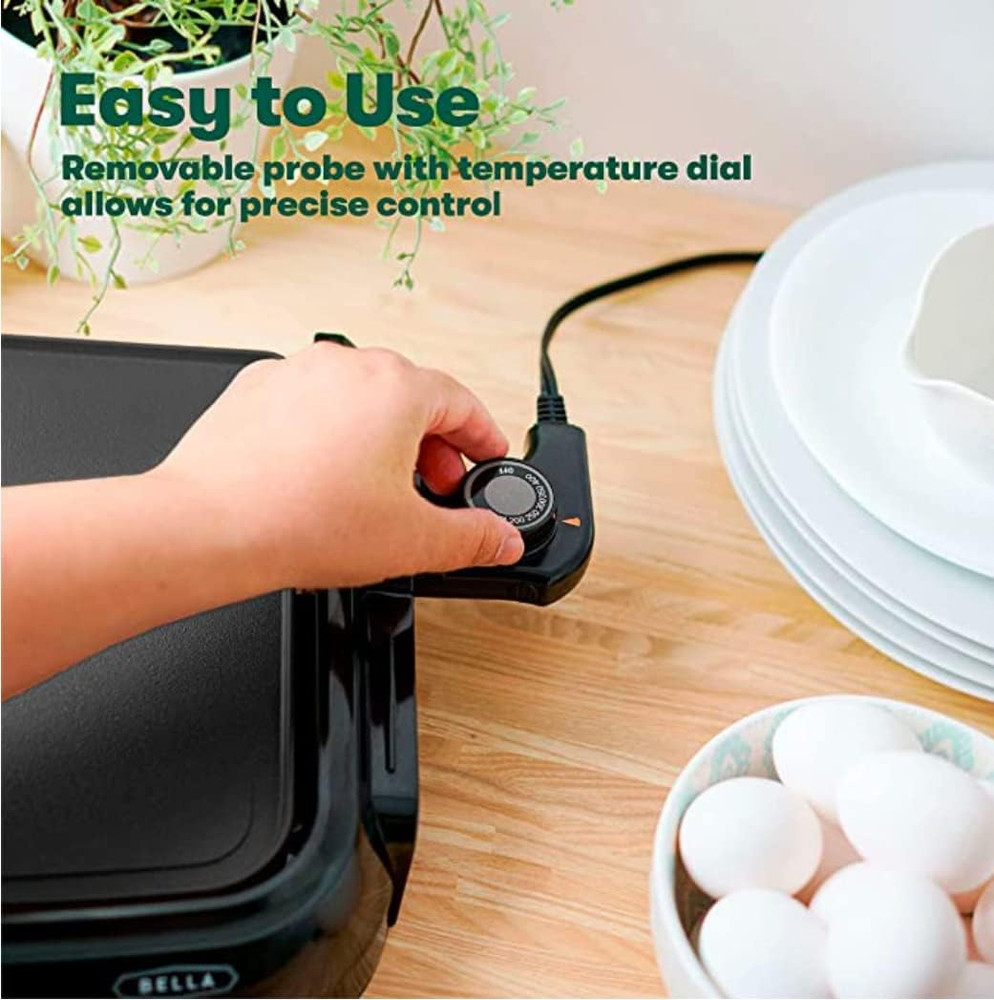 Electric Griddle & Flat Grill with Nonstick Large Cooking Surface and Removable