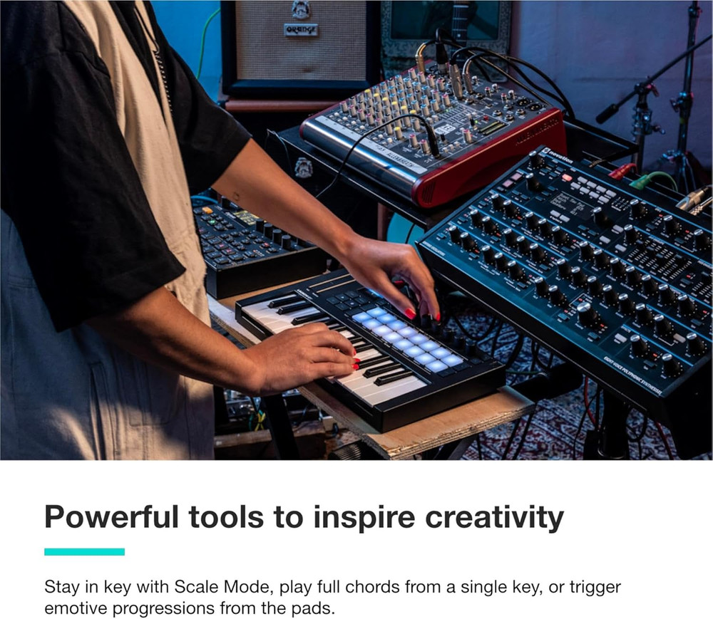 Launchkey Mini 25 MK4 — Portable 25 Mini-Key, USB, MIDI Keyboard Controller with