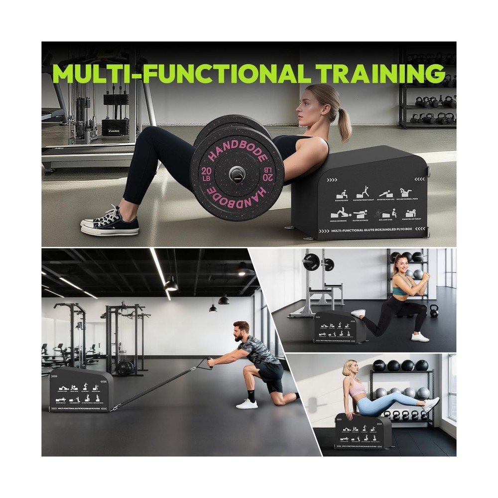 Hip Thrust Bench, Multi-Functional Slip-Free Hip Thrust Machine for Glute Bri...