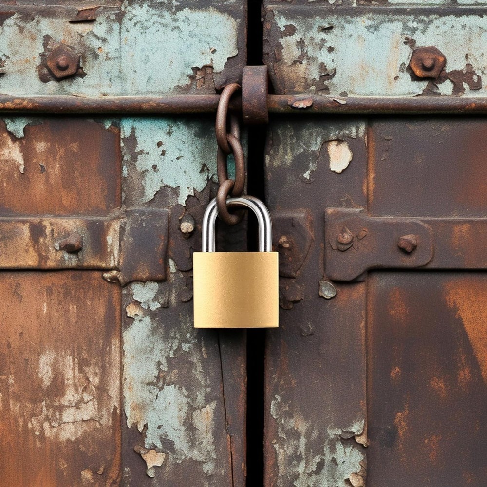 Portable Brass Padlocks - 8 Pack Keyed Locks with Same Keys for Versatile Use