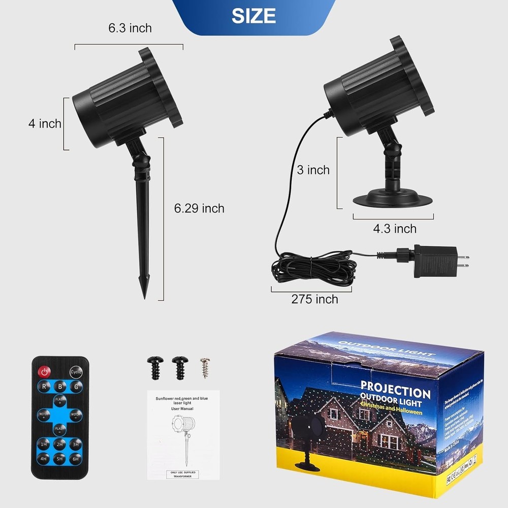 Versatile RGB Laser Lights - Easy Setup with Remote & Waterproof Features