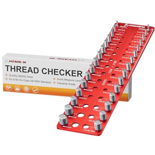 Thread Checker, 30 Nut & Bolt Thread Size Checker 15 Standard &15 Metric, Wall