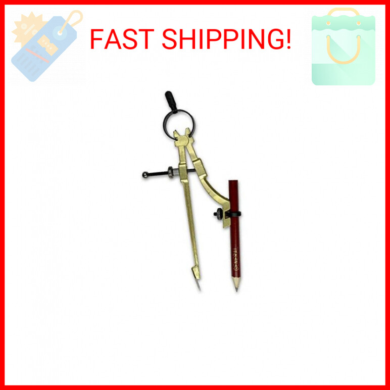 General Tools 842 Precision Pencil Compass, includes pencil , Yellow, 1 Count (P