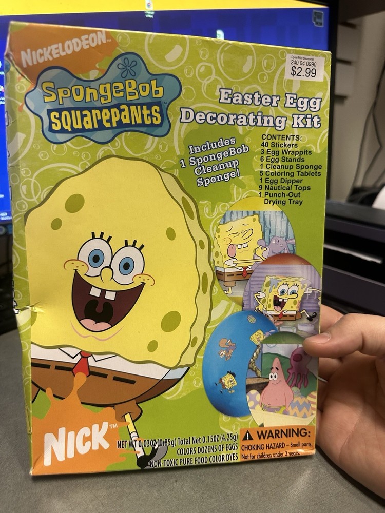 SpongeBob Squarepants Easter Egg Decorating Kit RARE SEALED Nickelodeon 2006