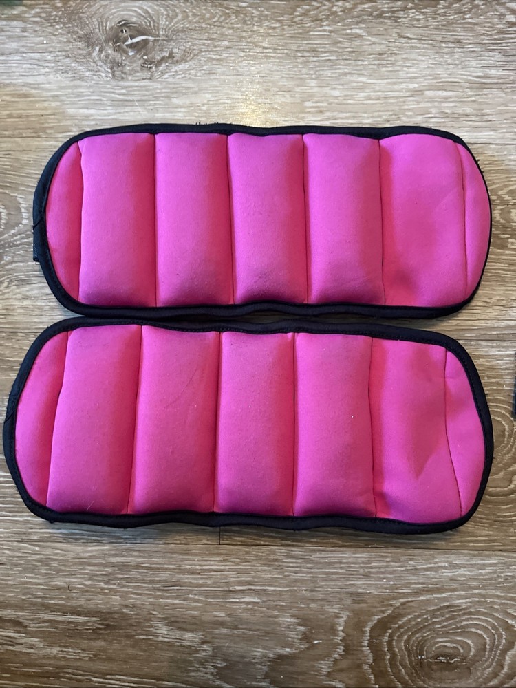Sportneer Adjustable Ankle Weights Set Pink Removable Inserts Fast Ship