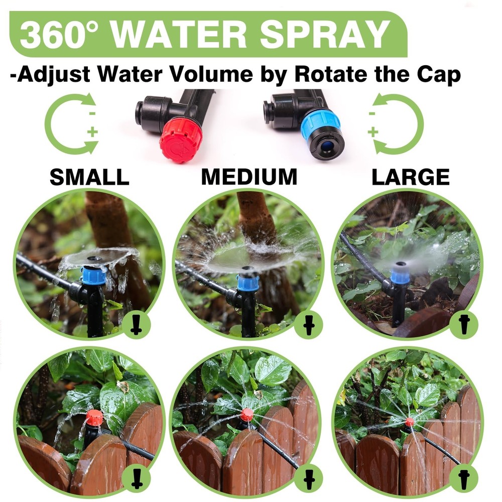 240FT Drip Irrigation System Kit New Quick-Connect, Automatic Garden Watering...