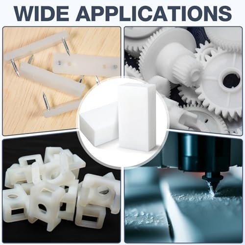 2 Pcs HDPE Plastic Blocks 2"x3"x6" - Solid Polyethylene for Machining, DIY, Prot
