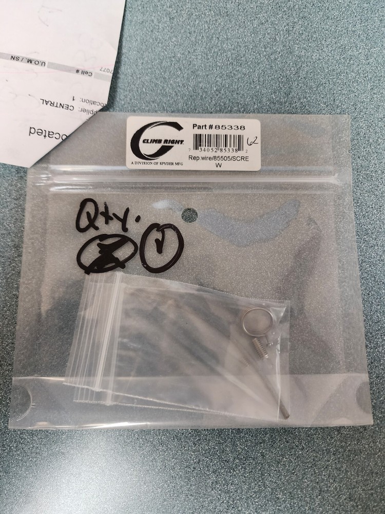 SPRING, WIRE, & SET SCREWS PART # 85338