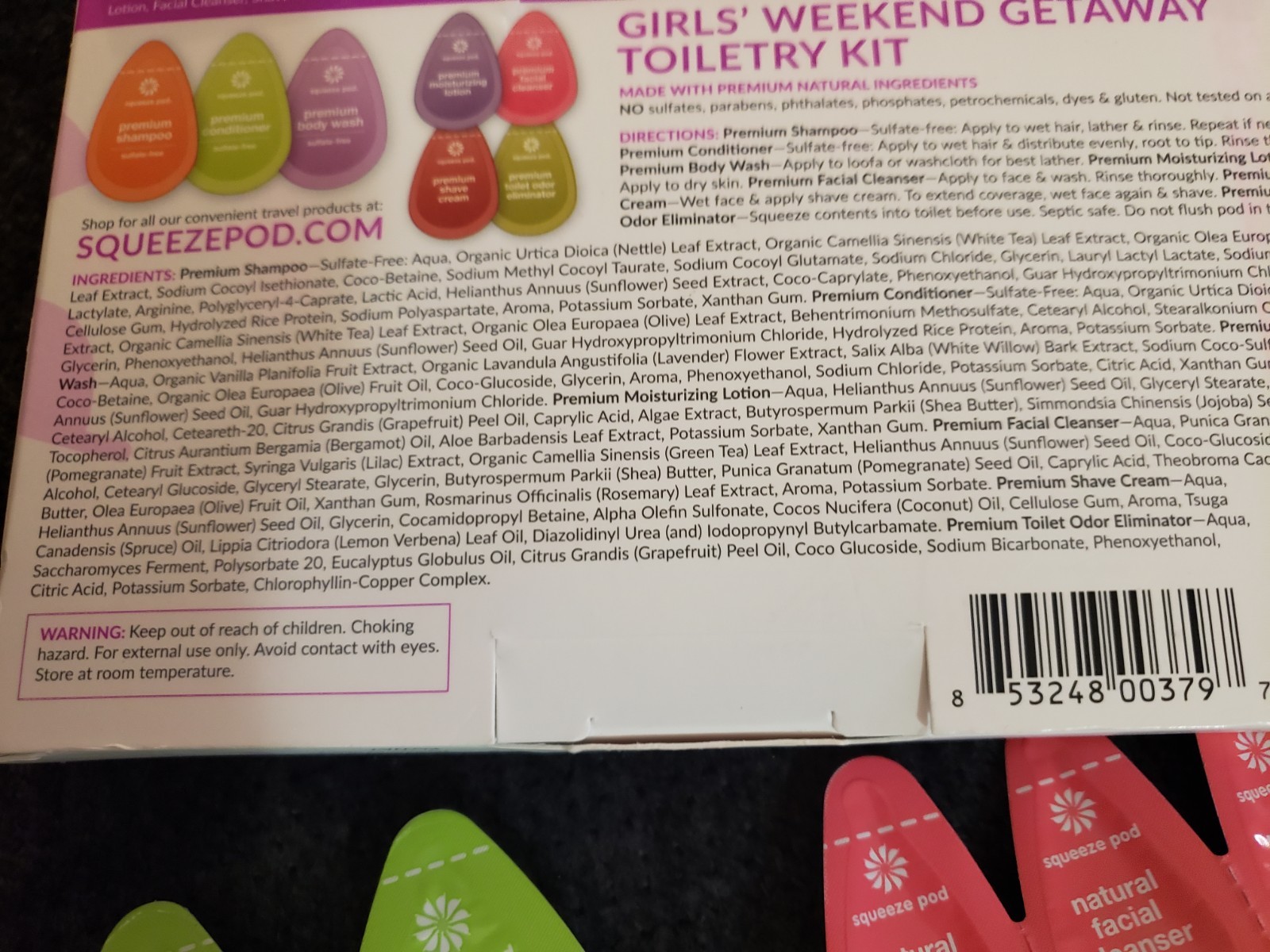 New Squeeze Pod Variety 15 PODS shampoo, conditioner, face cleanser, body wash