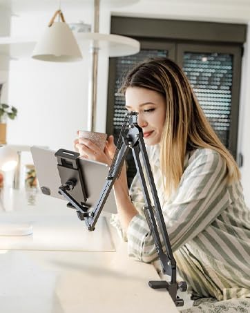 Foldable Tablet Stand, Tablet Mount Adjustable for Bed,Universal Flexible Hol...