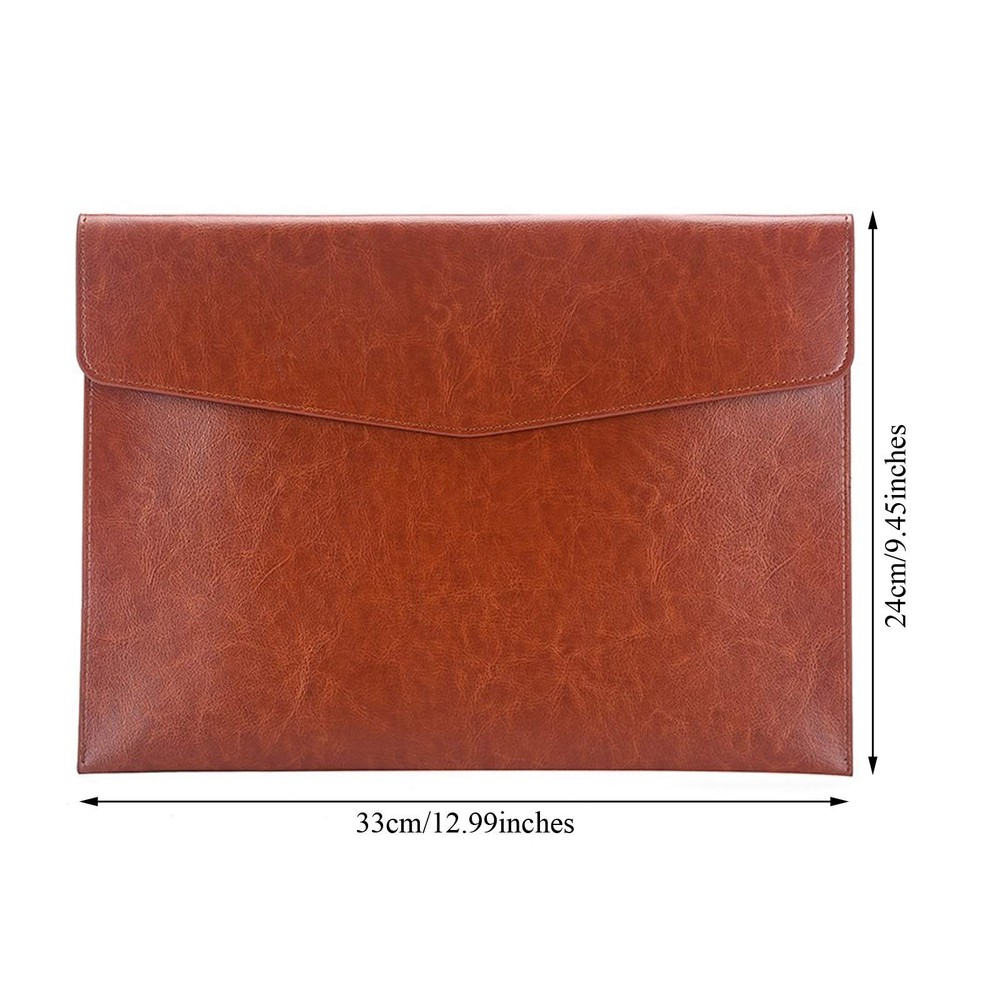 Enyuwlcm PU Leather A4 File Folder Document Holder Envelope Folder Case with ...