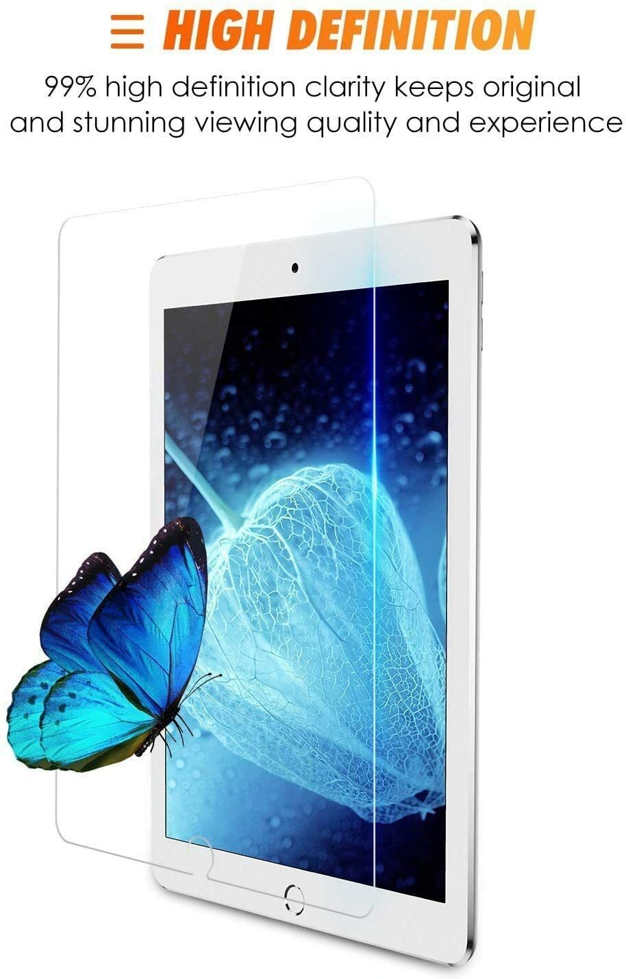 [3-Pack] Tempered Glass Screen Protector For iPad 9.7 2 Mini 4 Pro Air 4th 6th