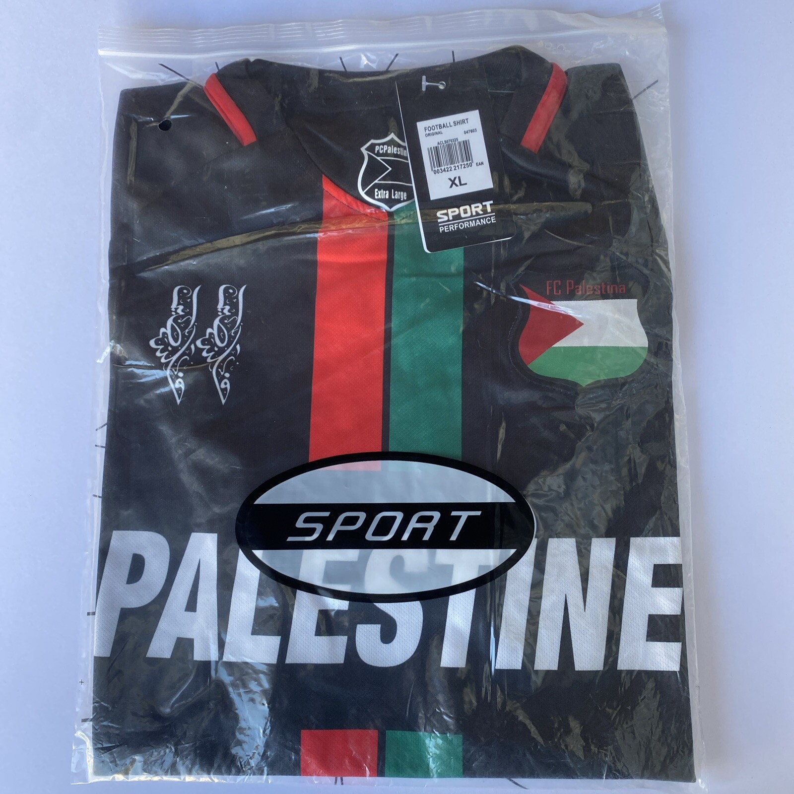 Palestine Away Jersey Black 2024 Size X-large