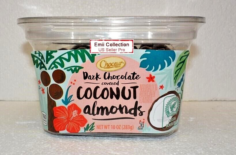 Choceur Dark Chocolate Covered Coconut Almonds Bundle 10oz 283g