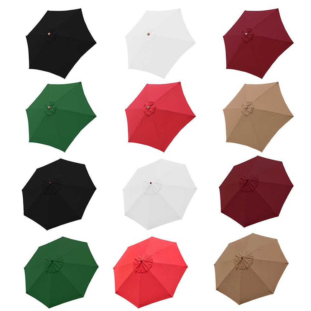 10ft Patio Umbrella Canopy Top Cover Replacement Fits 6/8 Ribs (Canopy Only)