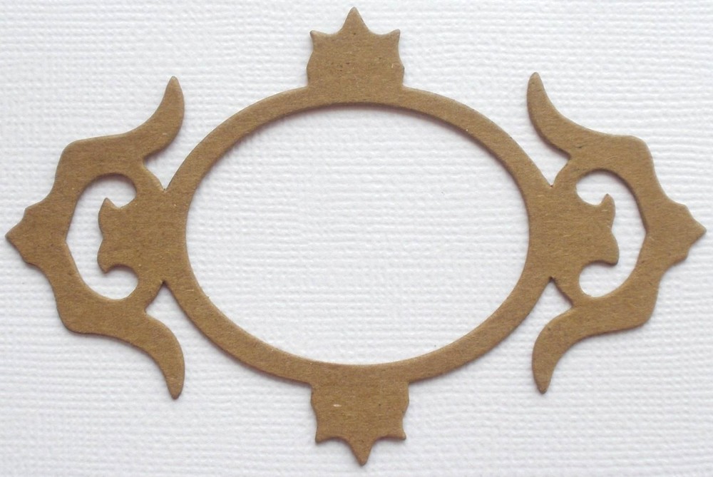 4 FANCY FRAME NOTES - Bare Chipboard Die Cuts Embellishments