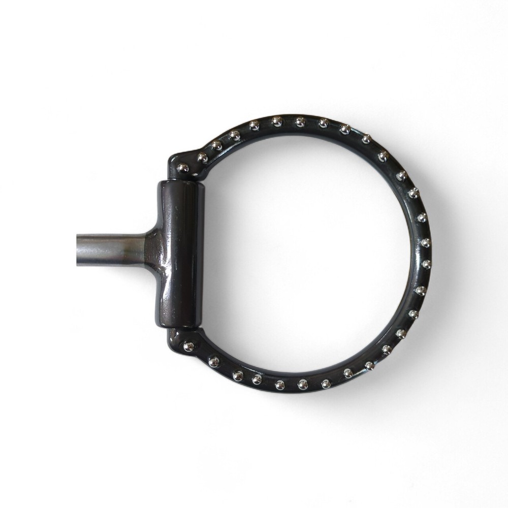 Dutton Bits D-Ring Smooth Dog Bone Snaffle Bit 5" Tig Dots Rings