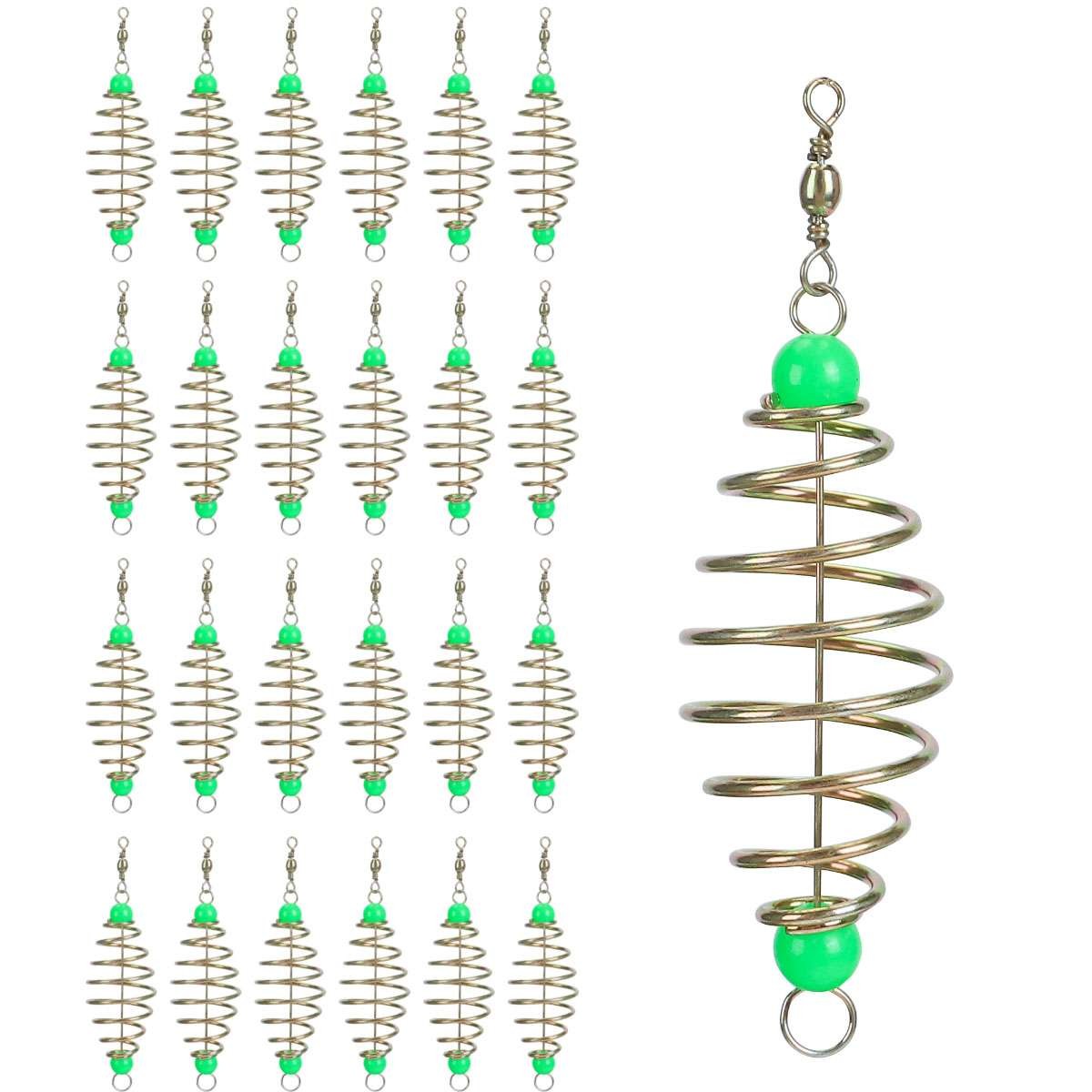 24Pcs Spring Carp Feeder Spring Fishing Feeder Bait Carp Fishing Baits Hook US