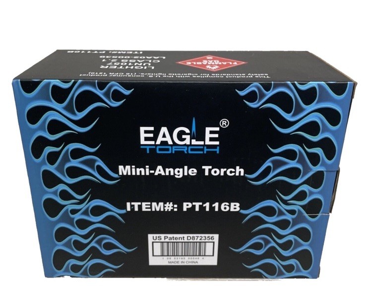 Eagle Torch Mini-Angle Torch Windproof Refillable Butane Lighter Assorted Colors