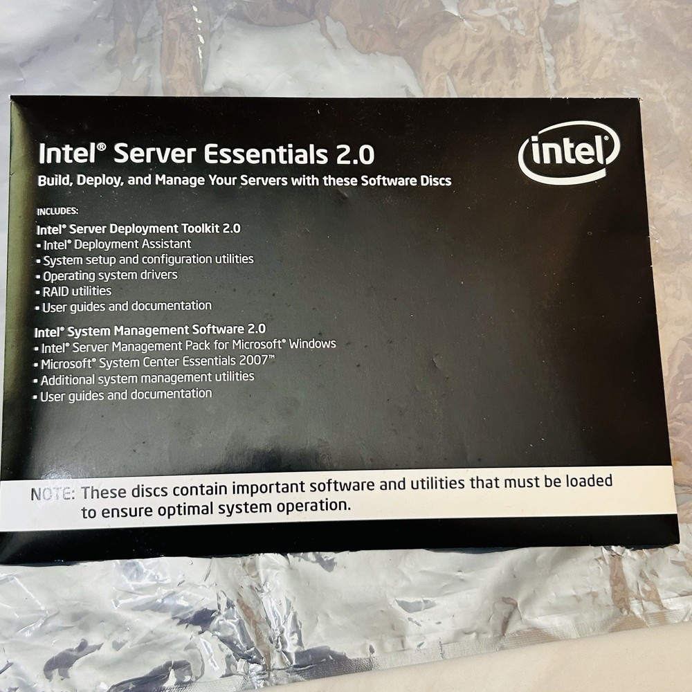 Intel Server Essentials 2.0 Build Deployment and Management Media Kit Pack