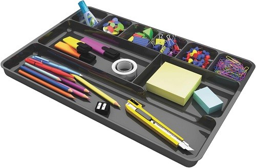 Deflecto 38104Drawer Organizer Black - 1EA