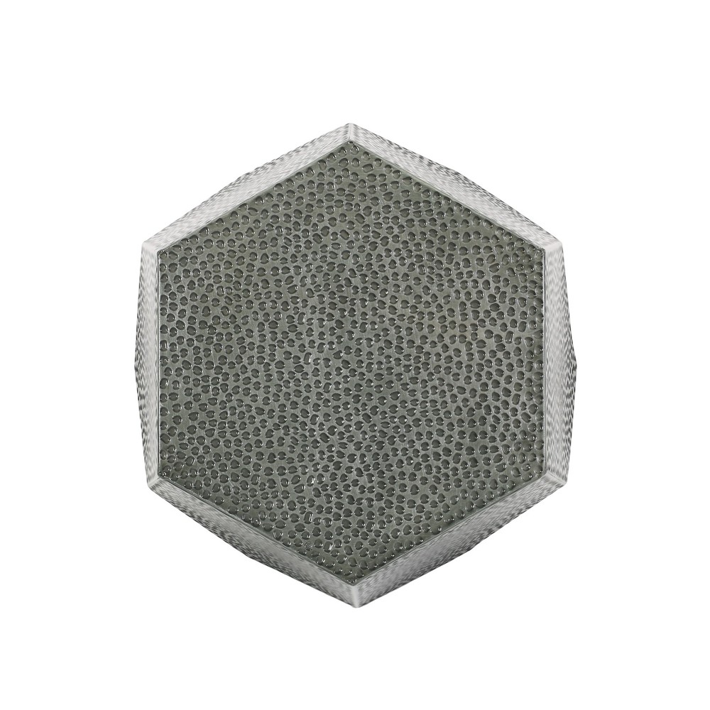 METAL HAMMERED END TABLE