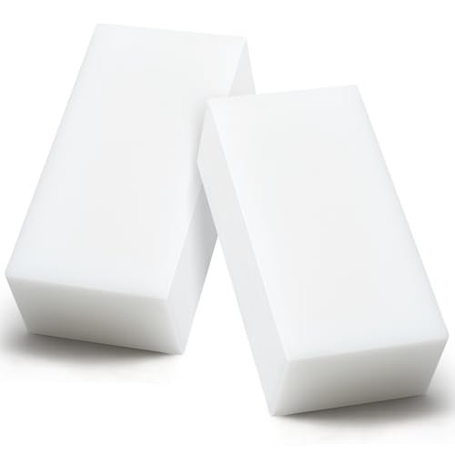 2 Pcs HDPE Plastic Blocks 2"x3"x6" - Solid Polyethylene for Machining, DIY, Prot